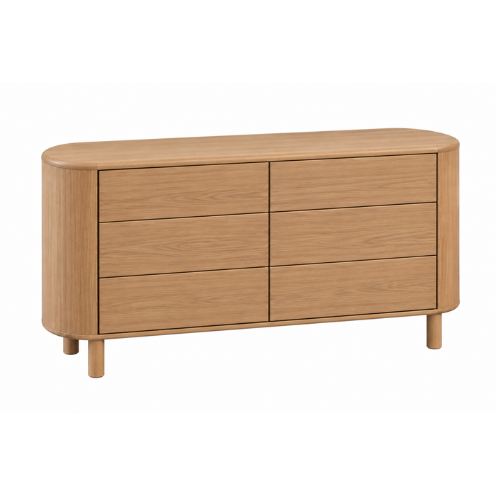 Ollie 6 Drw Lowboy - Natural