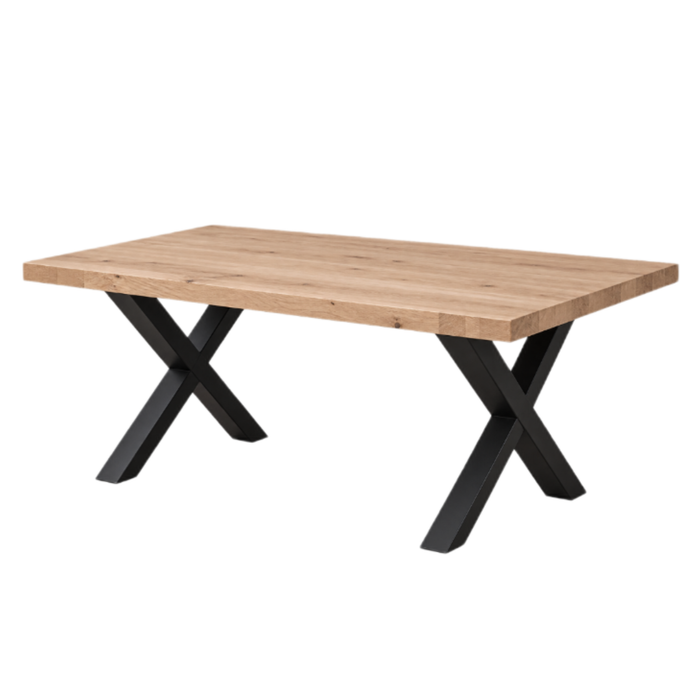 Mornington Dining Table 2400 x 1160 - X Black Leg