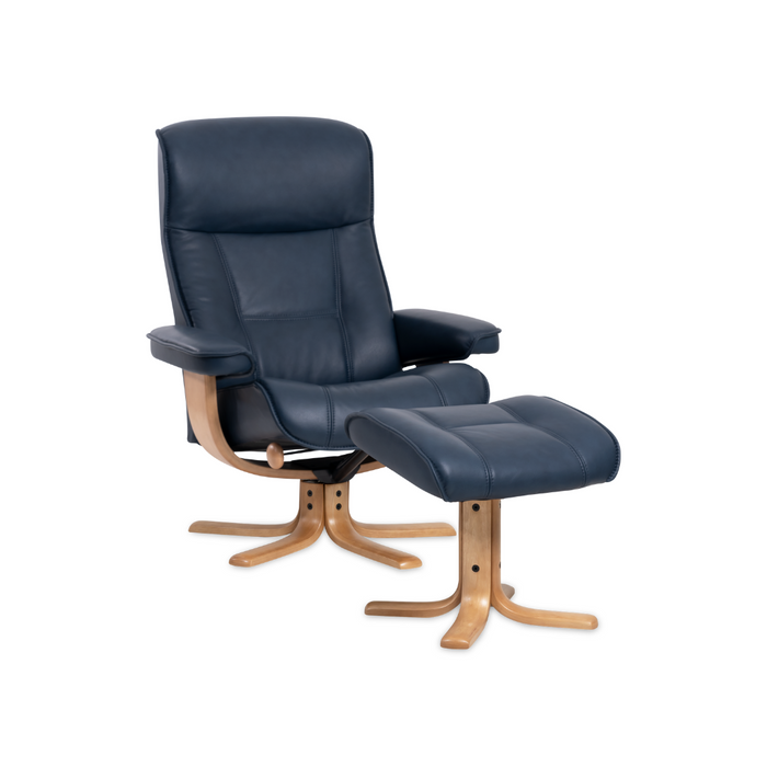 IMG Nordic 21 Large Chair & Otto Star Base - P324 Blue / 901 Oak