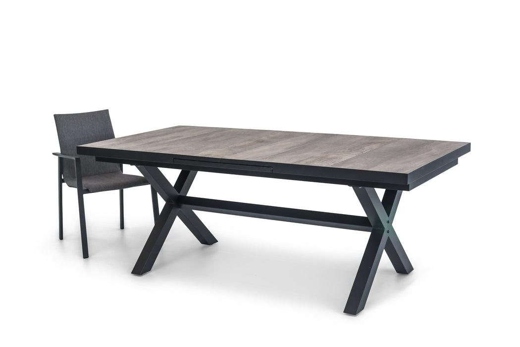 Charcoal Extension Table 205 to 265cm