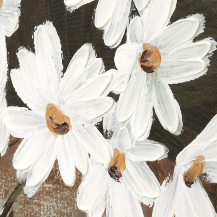 Daisy Arrangement Dark Framed Canvas 100x120