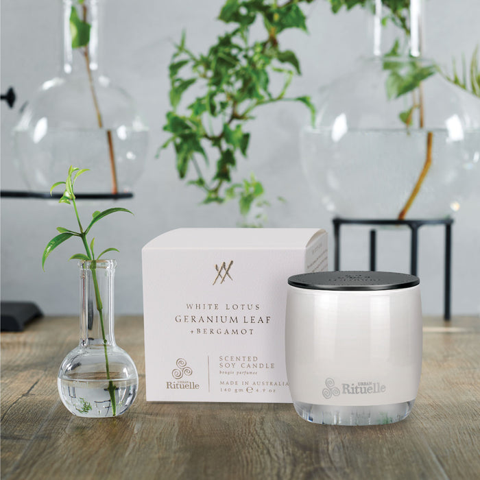 400g Candle - White Lotus, Geranium Leaf & Bergamot