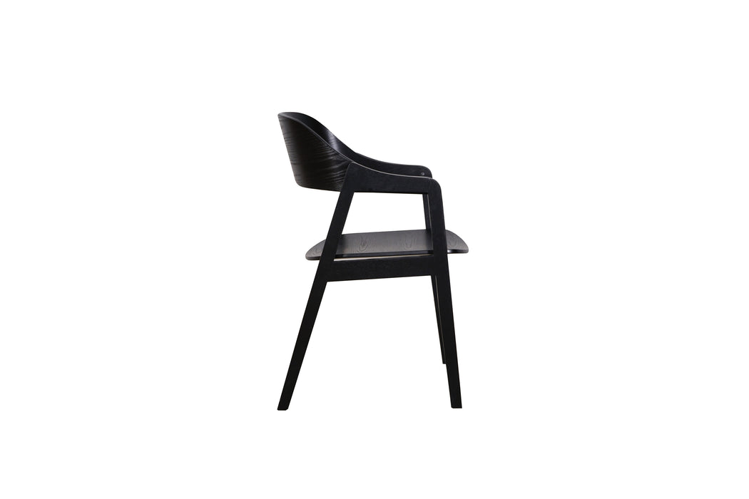 Norway Chair (Black Frame/Black Veneer Seat)