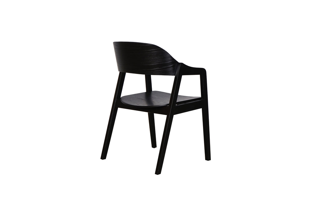 Norway Chair (Black Frame/Black Veneer Seat)
