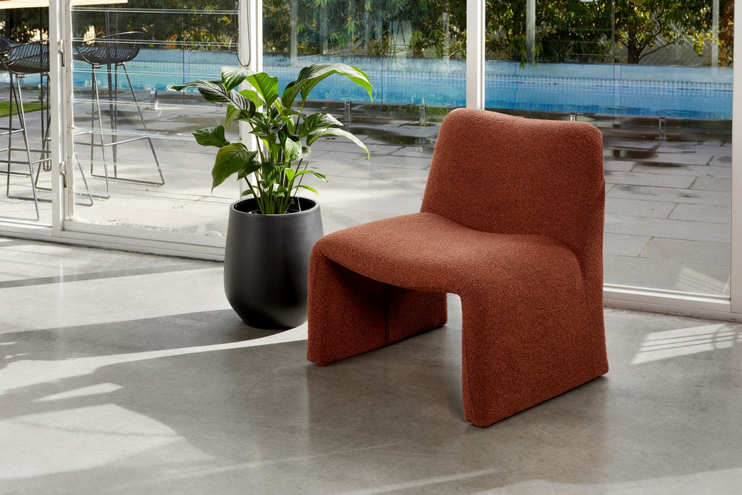 Calabasas Occasional Chair - Terracotta Boucle