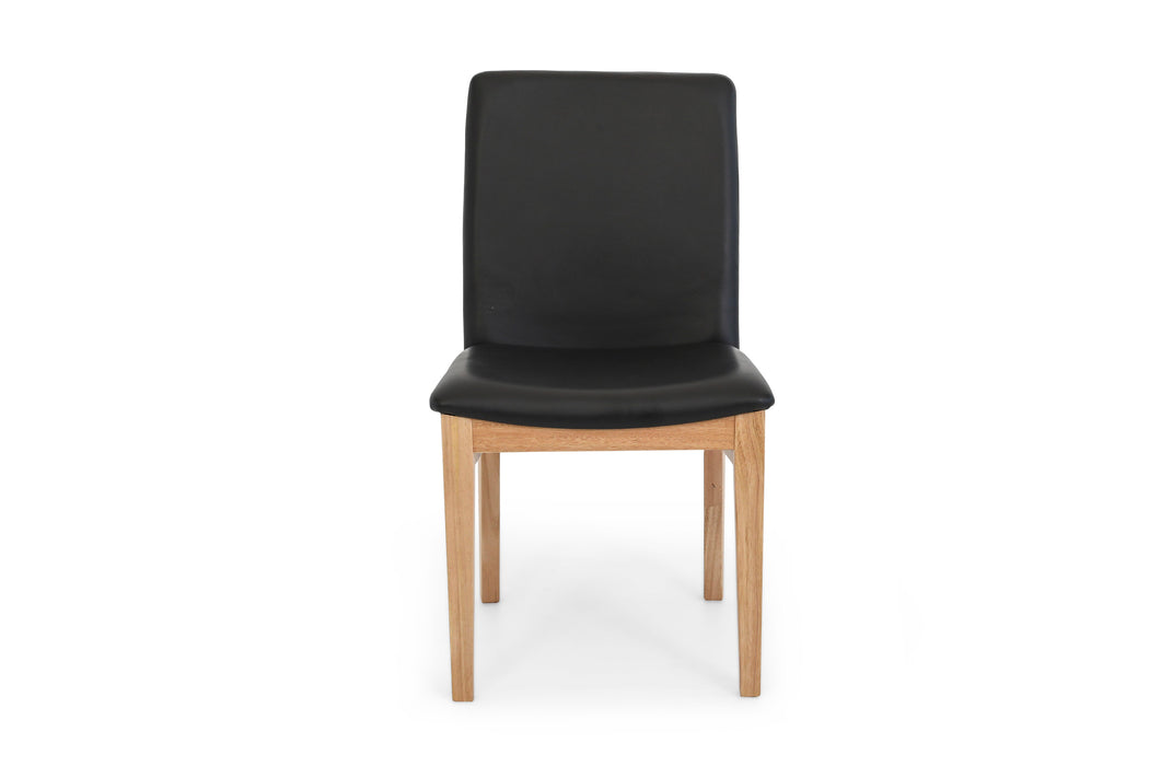 Mansfield Black Leather Dining Chair