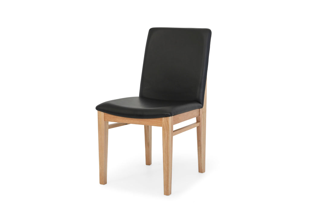 Mansfield Black Leather Dining Chair