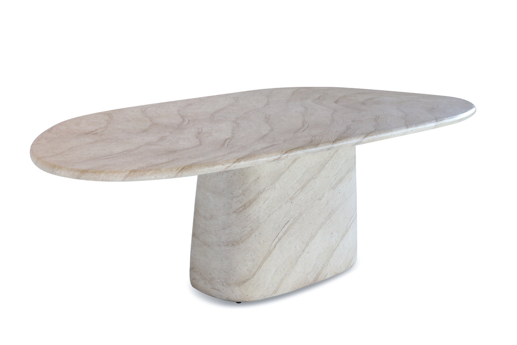 Muscat Dining Table Top & Base 2400x1100 Cement Table Beige Mix