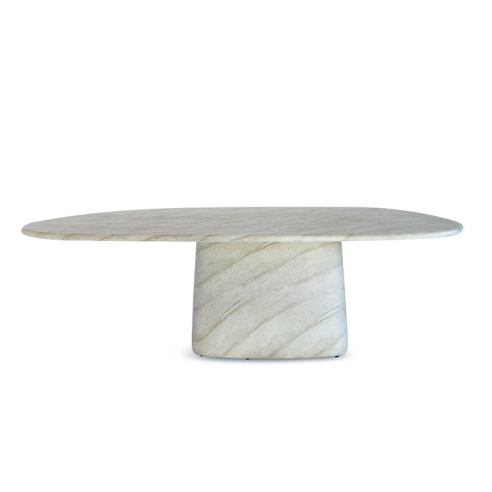 Muscat Dining Table Top & Base 2400x1100 Cement Table Beige Mix