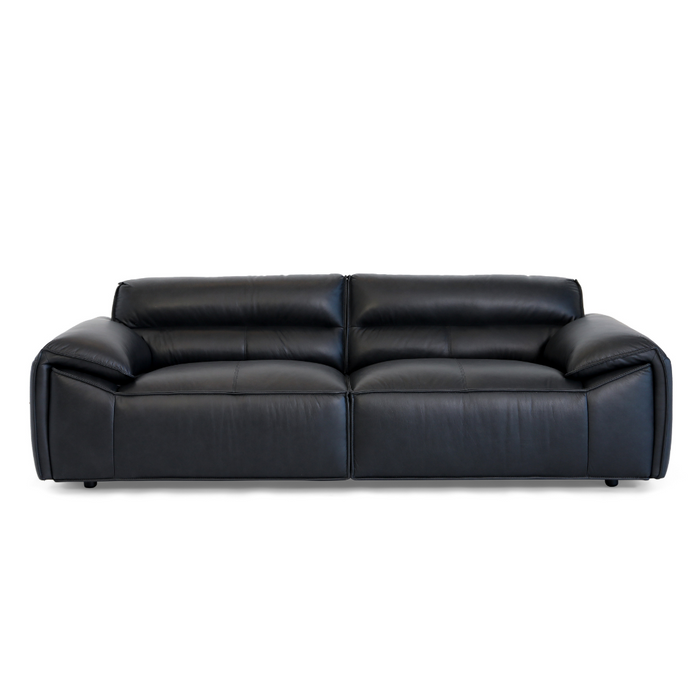 Maxwell Leather 3 Seater Jersey Leather Black 660