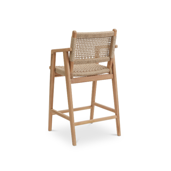 Sarabi Counter Chair-Teak Timber/Synthetic Hyacinth