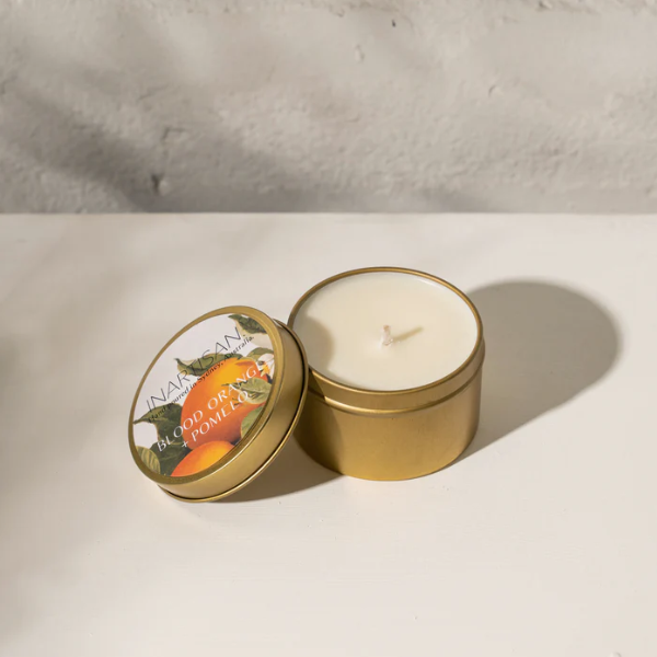 'Soy Candle - Orange & Pomelo in Travel Tin