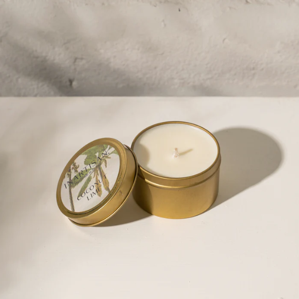 'Soy Candle - Coconut & Lime in Travel Tin