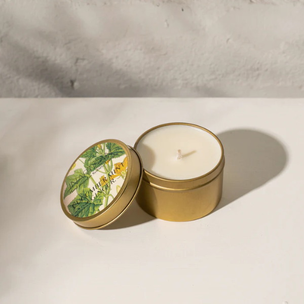 'Soy Candle - Cucumber Mint & Ginger in Travel Tin