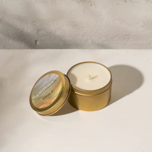 'Soy Candle - Amber in Travel Tin