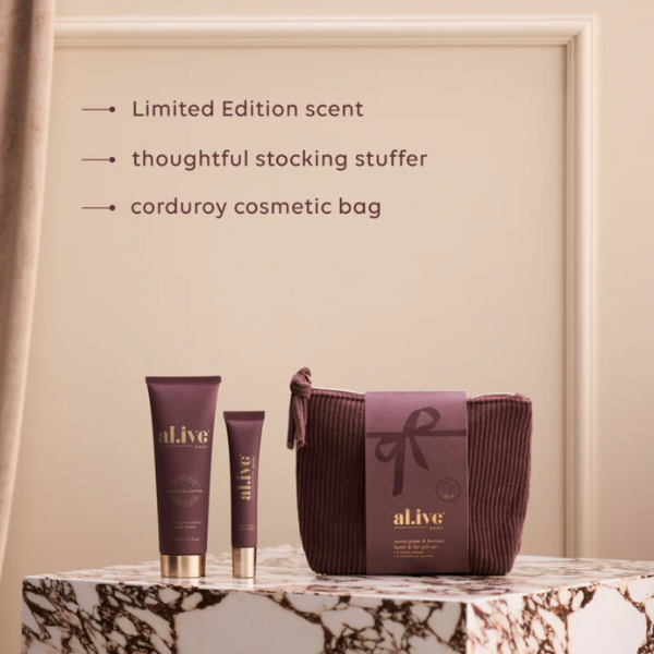 'Alive Hand & Lip Gift Set - Sweet Plum & Berries