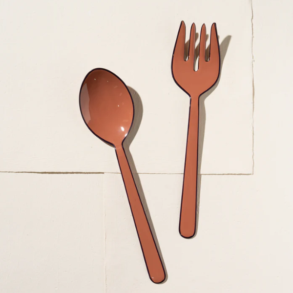 'Enamel Salad Servers- Pepperberry