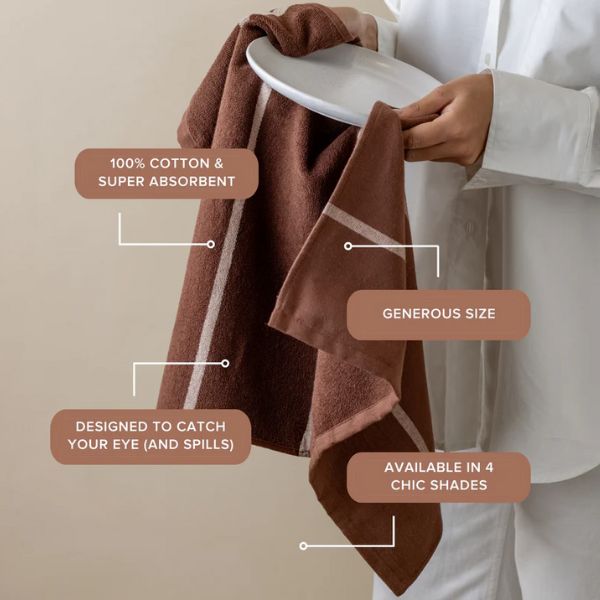 'Styleware Tea Towel - Mocha