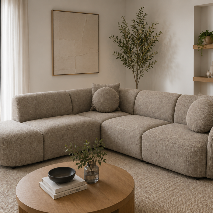Luna LHF Corner - Taupe