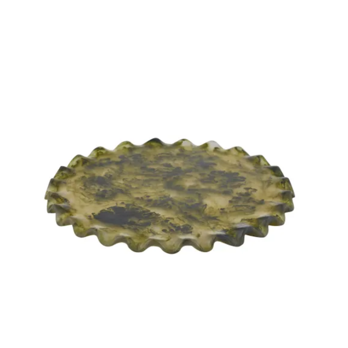 Ruby Resin Platter Pesto 28cm