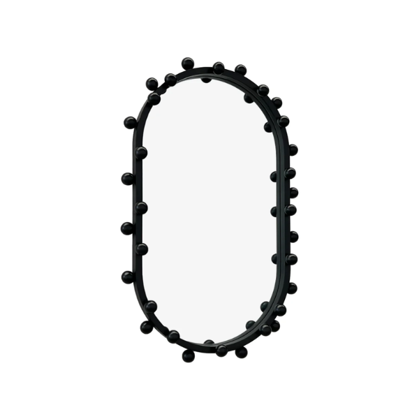 Monaco Prague Mirror Matt Black Frame 60 x 95cm