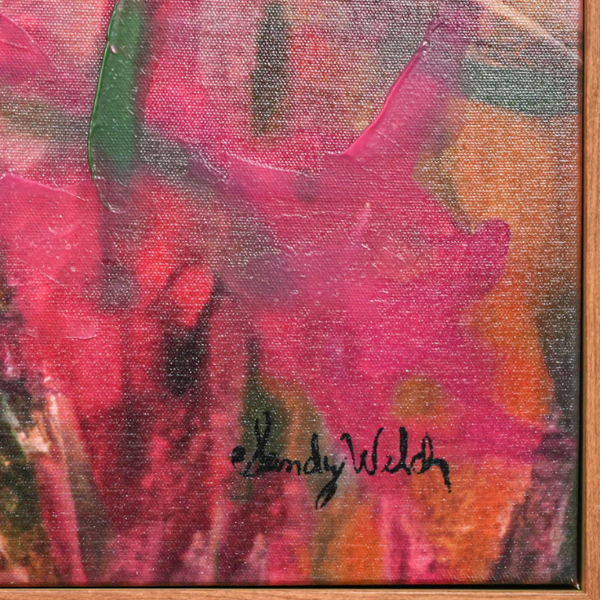 Blossom Dust Canvas Oak Frame 140 x 140cm