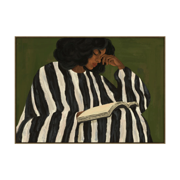 Linear Contemplation Canvas Camel Frame 100 x 140cm