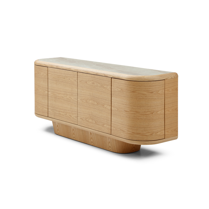 Braxton Buffet 1800 - Ceramic Marble, Oak Base