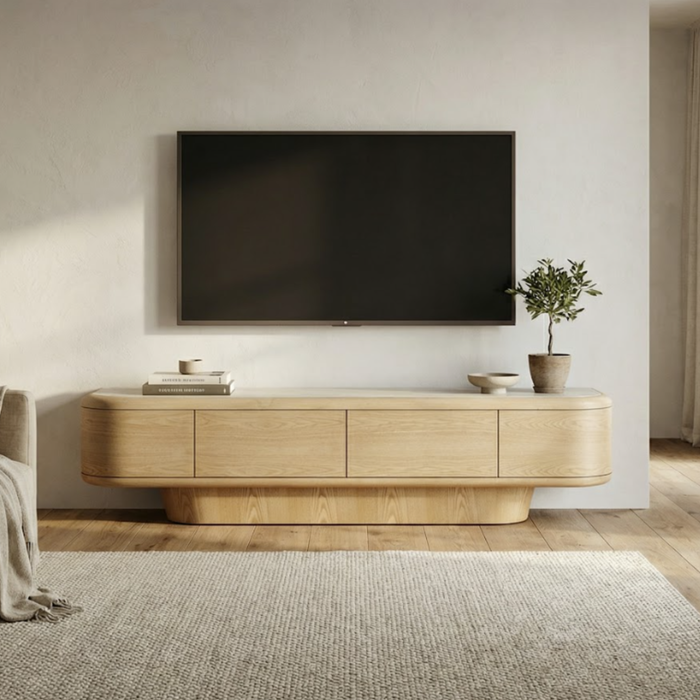 Braxton TV Unit Ceramic Marble 200x45x45
