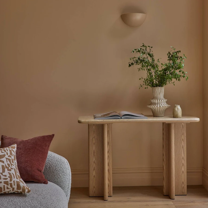 Brown Marble/Oak Console