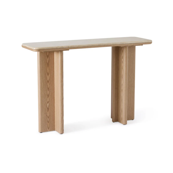 Brown Marble/Oak Console