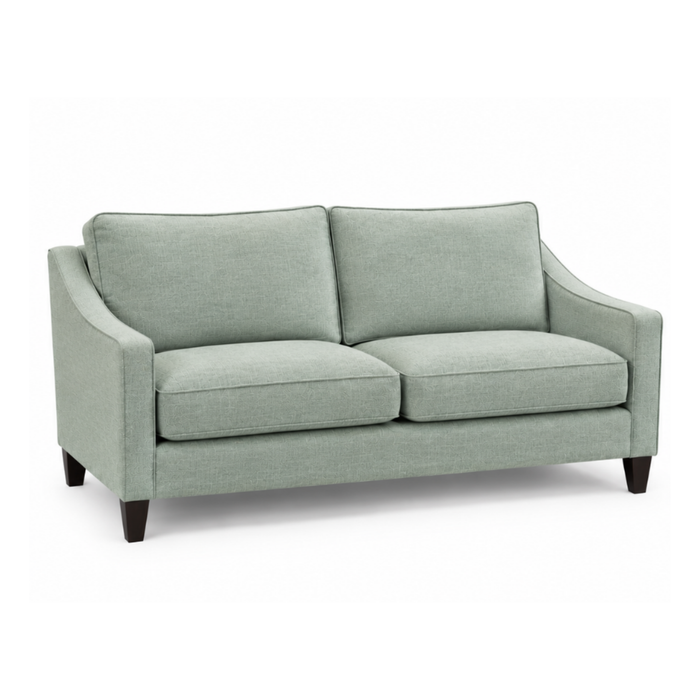 Kate 2.5 Seater + Arm Chair  in Coco Sea Glass/Choc Legs