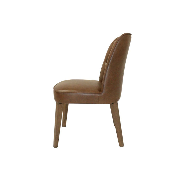 'Windsor Dining Chair Jersey Leather Chocolate ( 666 ) / Timber Leg (HS268)
