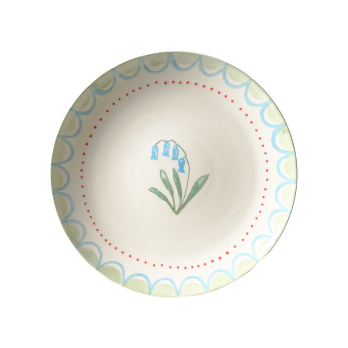 'Junes Garden Cake Plate 32cm Blue Bell