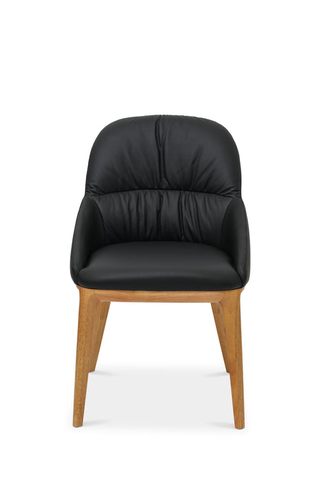 Luca Dining Chair Leather Black