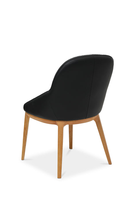 Luca Dining Chair Leather Black