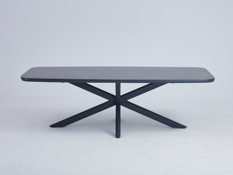 Tuscany Boat Dining Table - Charcoal / Bottega Grey