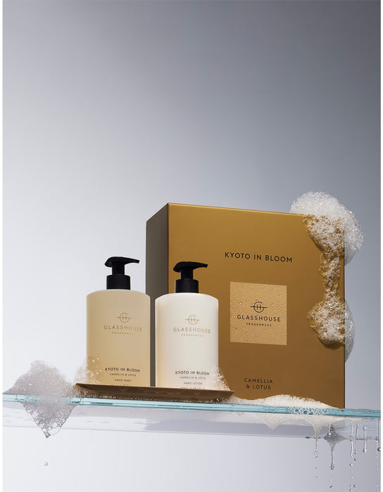 'Glasshouse Hand Wash , Hand Lotion & Tray - Kyoto In Bloom