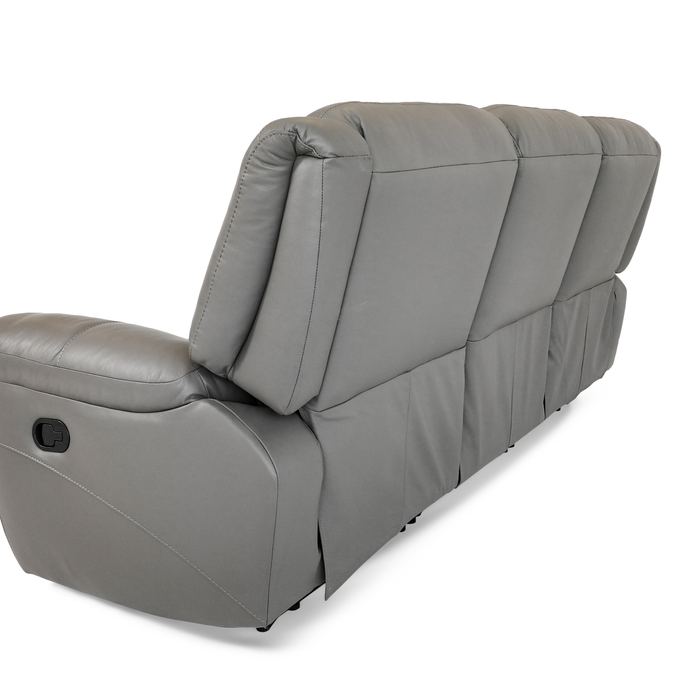 Model 9512 Reclining Suite 3RR + 1R + 1R Leather Mid Grey LB-5007