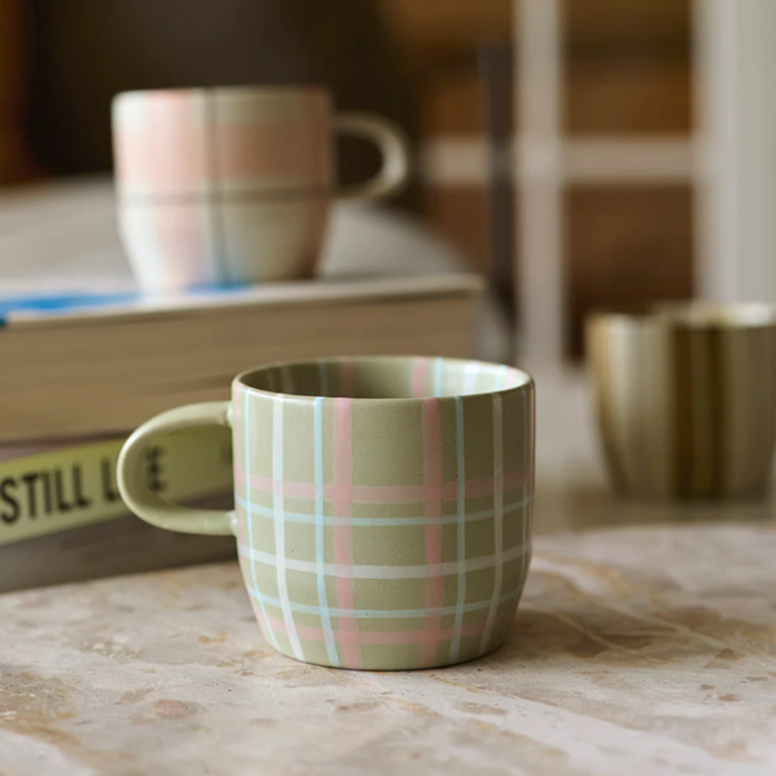 'Sage & Blush Check Cats Pyjamas