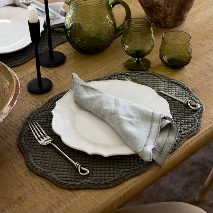 Rena Quilted Placemat Olive