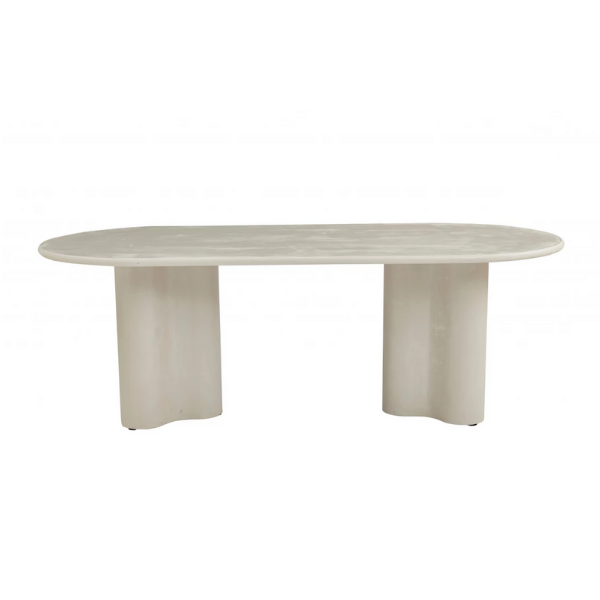 'Kin 2200 x 1000 Dining Table - Pebble Concrete