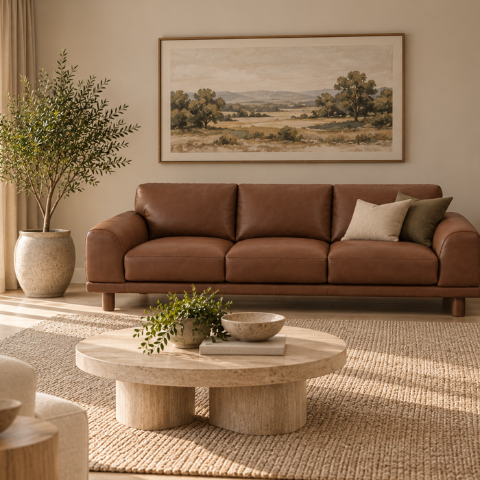 Brooklyn 3 Seater Jersey Leather