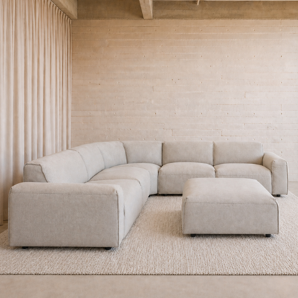 Miles 5 Piece Modular Lounge - Beige