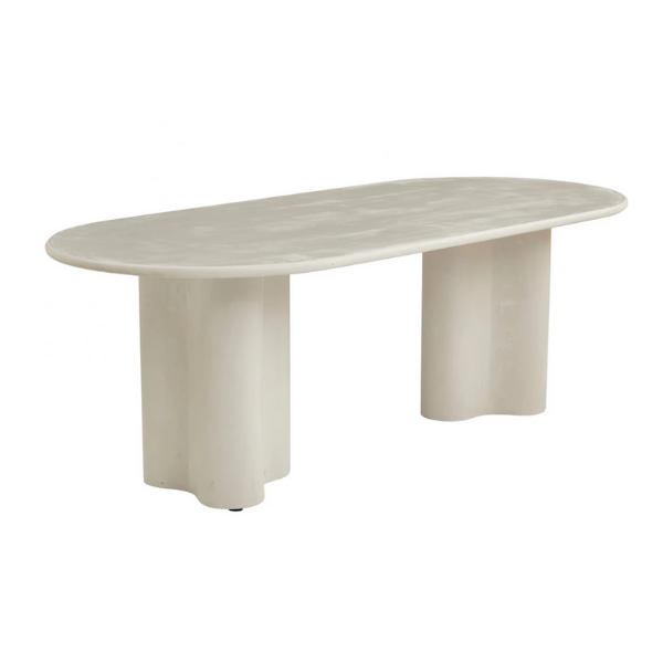 'Kin 2200 x 1000 Dining Table - Pebble Concrete