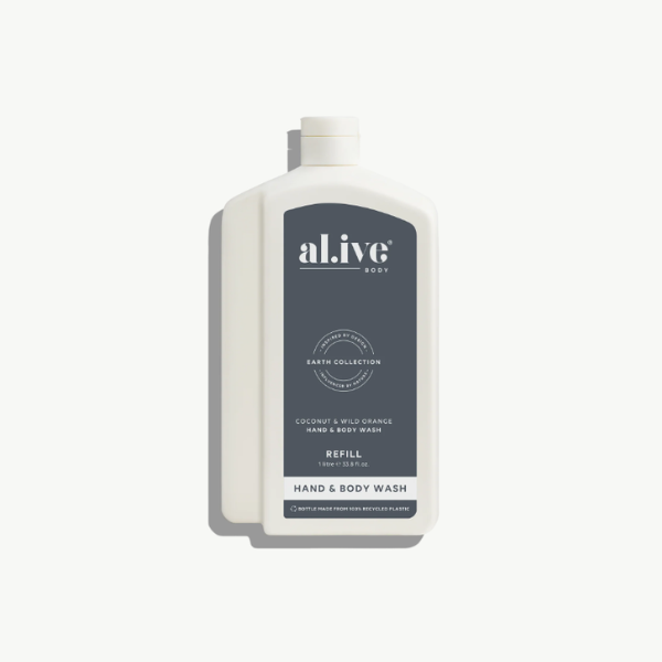 Alive 1L Wash Refill Coconut & Wild Orange