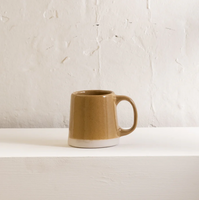 Andrees Angled Dipped Mug - Mustard