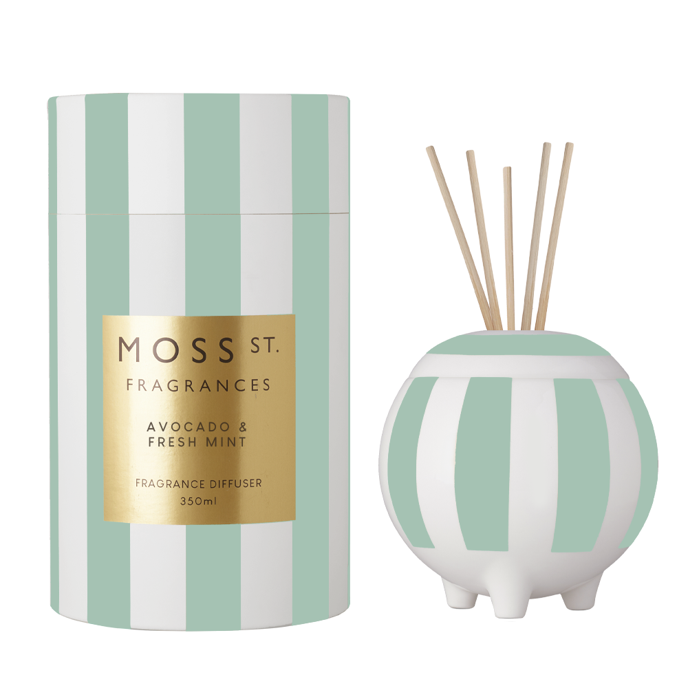 Moss St Ceramic Diffuser 350ml - Avocado & Fresh Mint | Diffusers ...