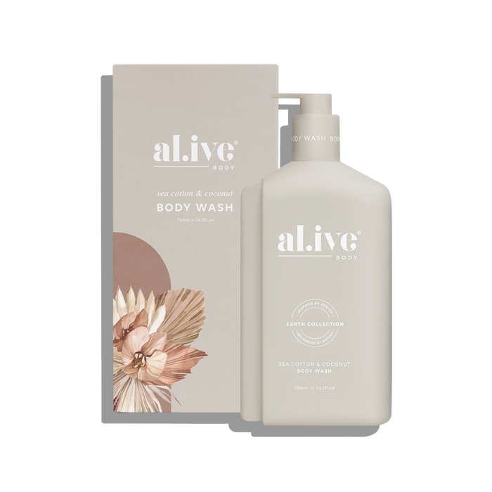 Alive Body Wash 750ml Sea Cotton & Coconut