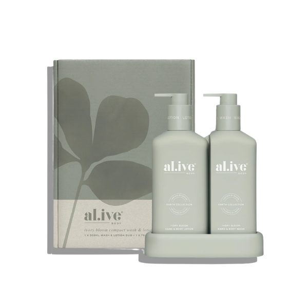 Alive Ivory Bloom Compact Bathroom Duo Wash + Lotion